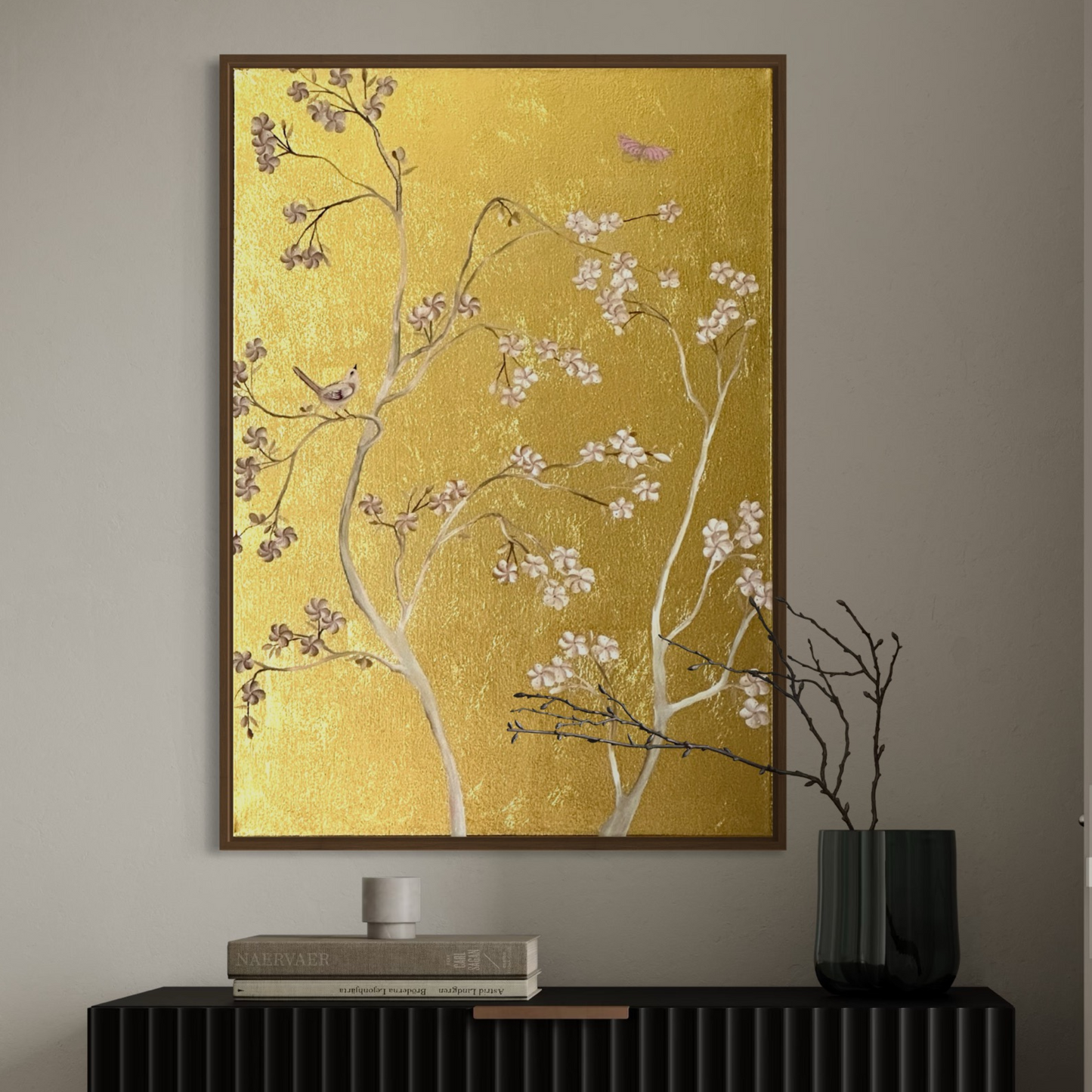 Brighton Pavilion — Chinoiserie-Inspired Gold Leaf Painting (A1)