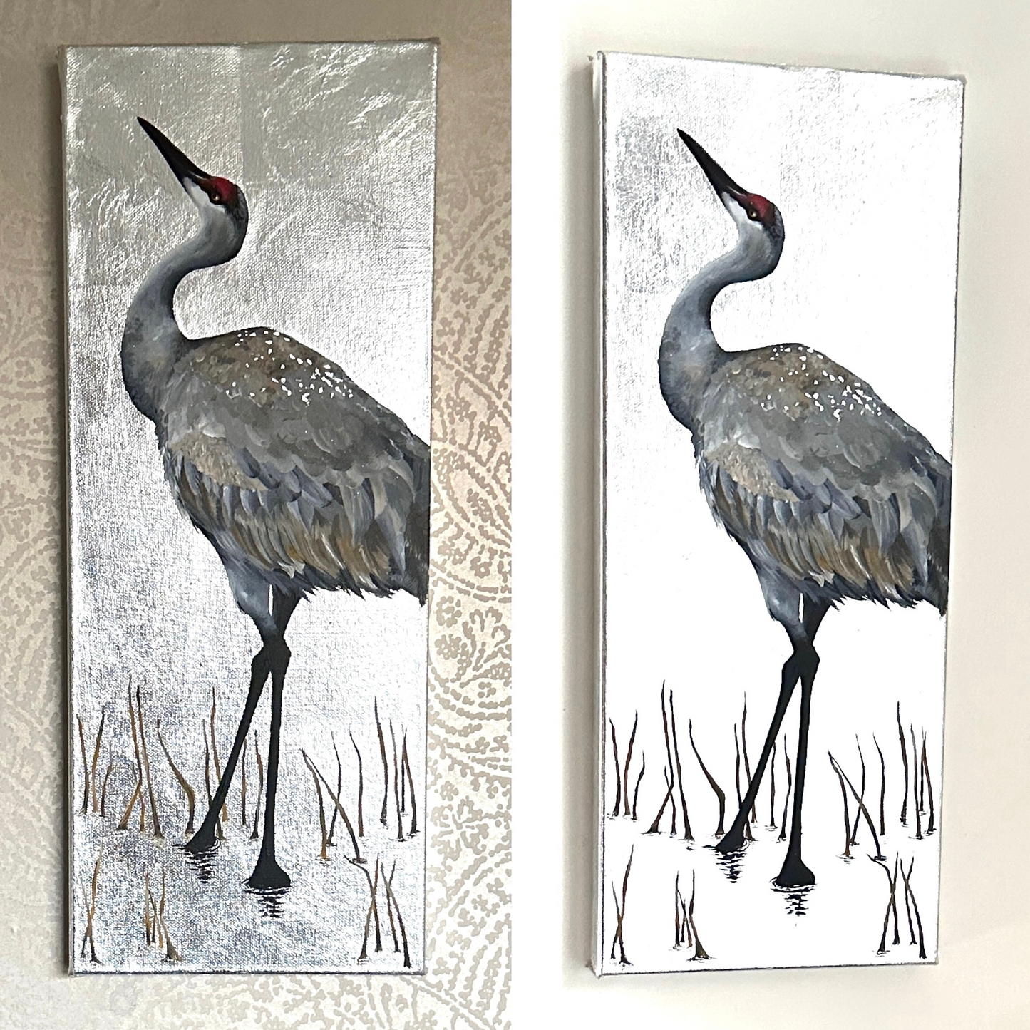 Japanese Crane in Silver Waters