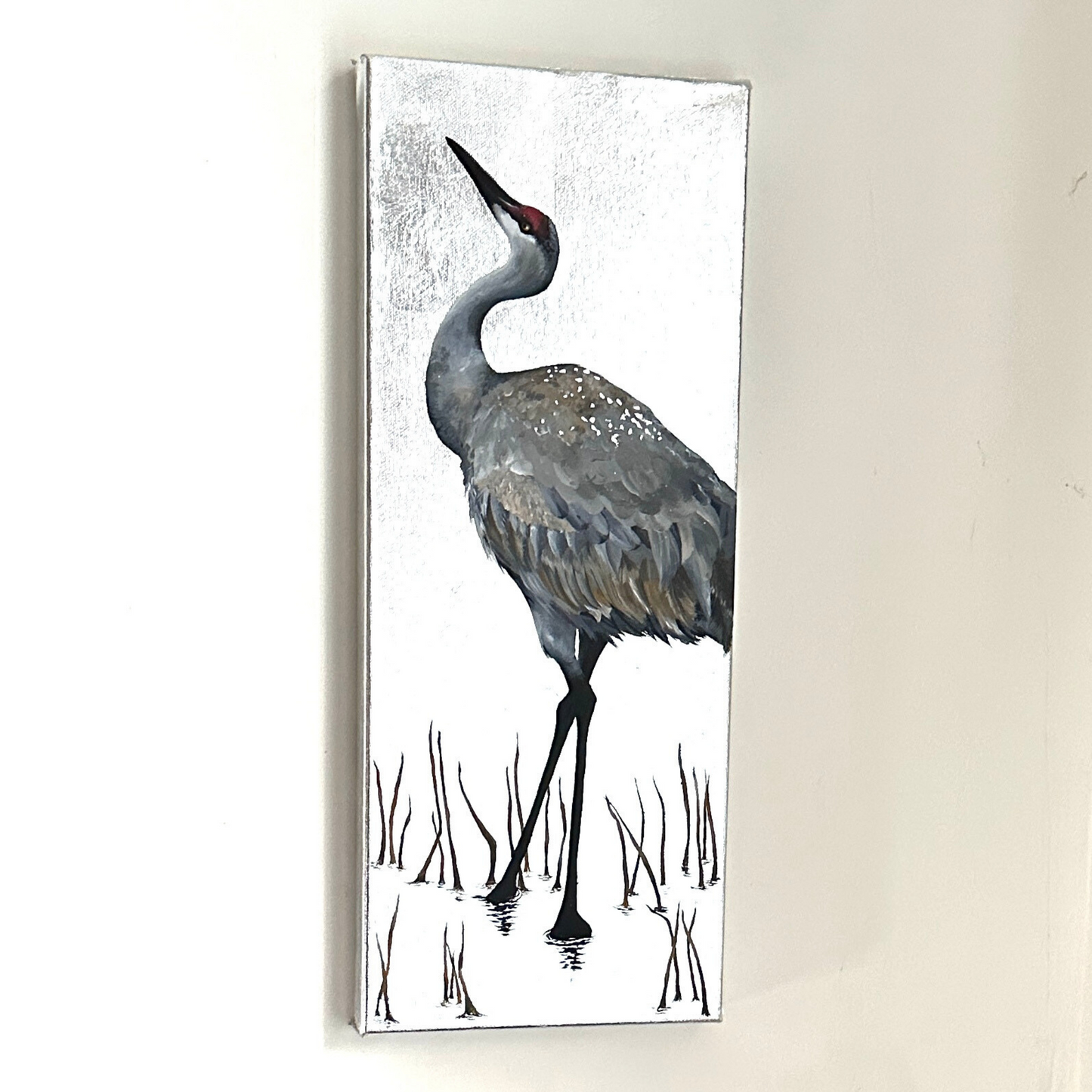 Japanese Crane in Silver Waters