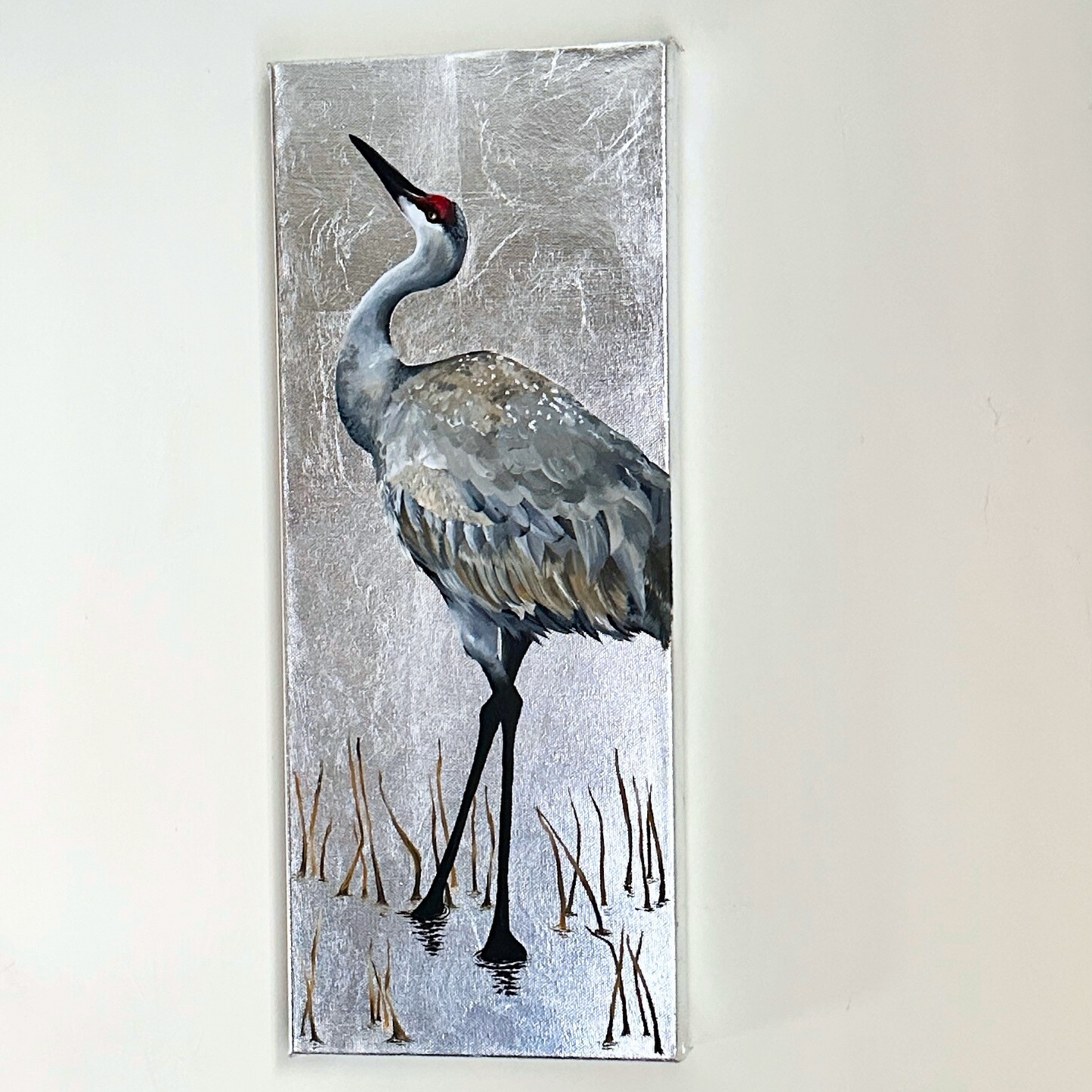 Japanese Crane in Silver Waters