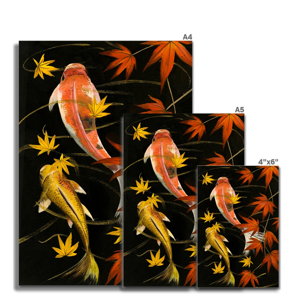 Aki - Japanese Maples over a Koi Pond | Fine Art Print