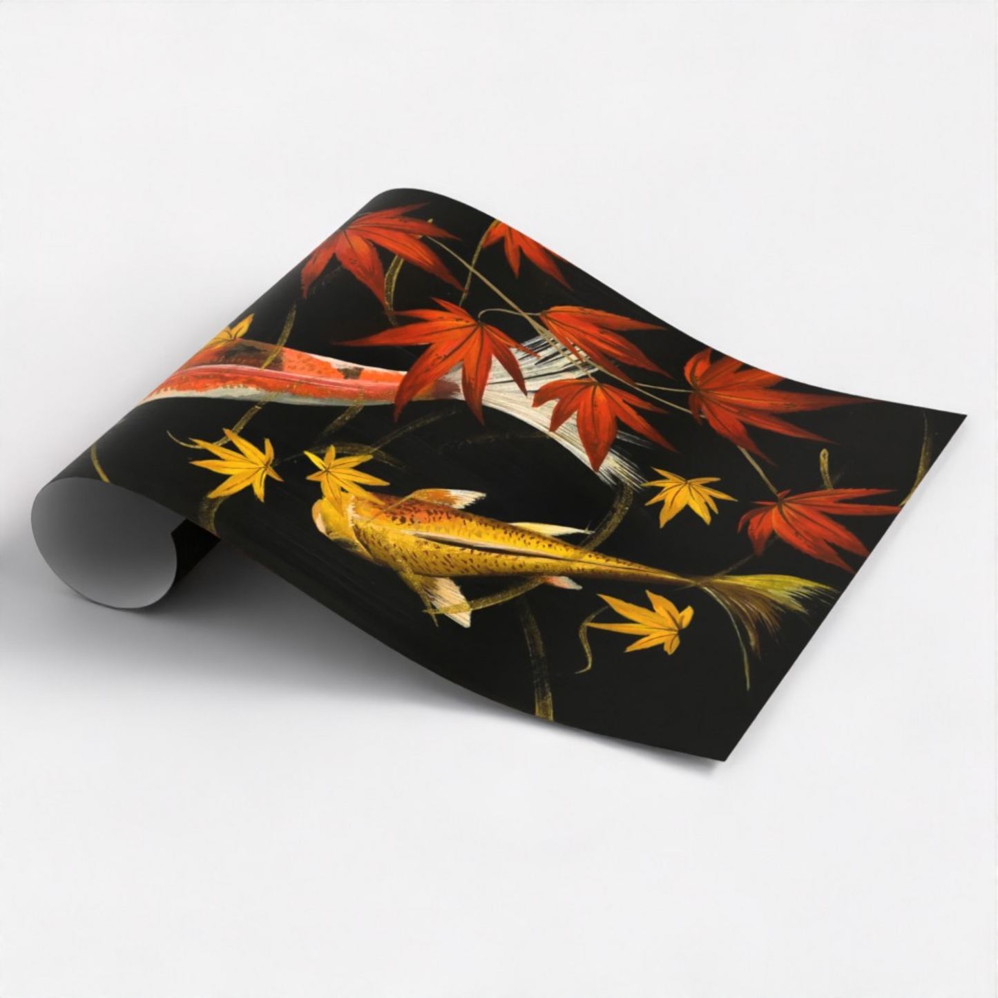 koi print rolled