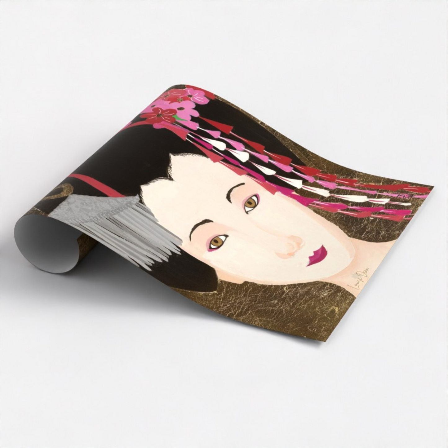 Kanzashi - Geisha with Beautiful Headdress | Fine Art Print