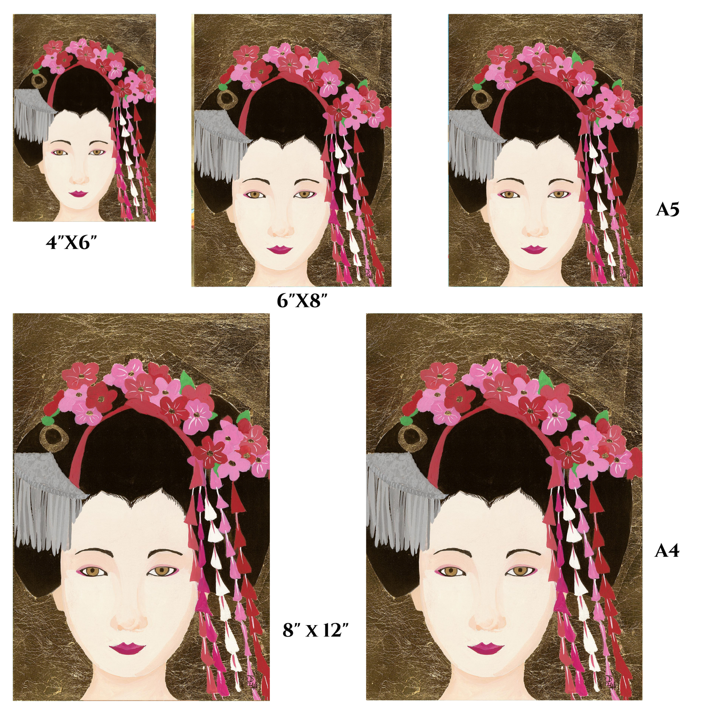 Kanzashi - Geisha with Beautiful Headdress | Fine Art Print