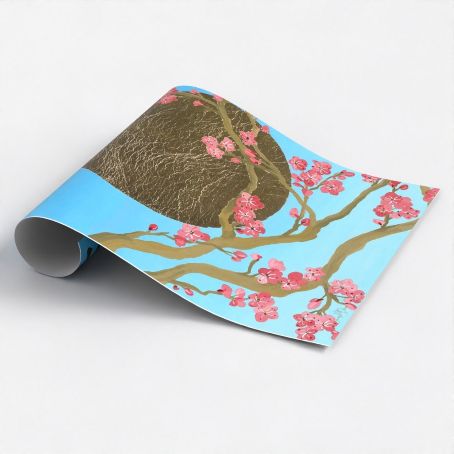 Sakura - Japanese Cherry Blossom with a Golden Sun | Fine Art Print