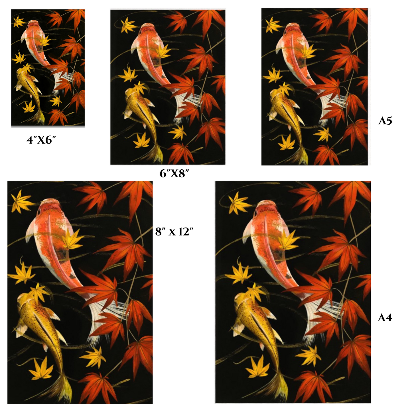 koi painting art prints