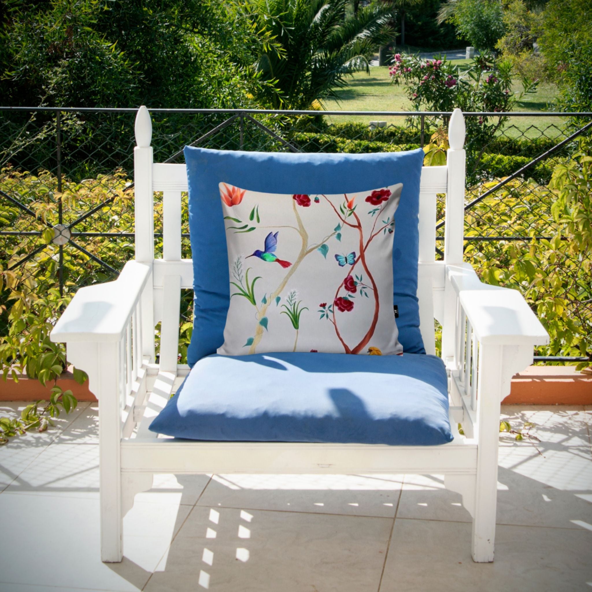 Designer Cushion Cover - Hummingbird