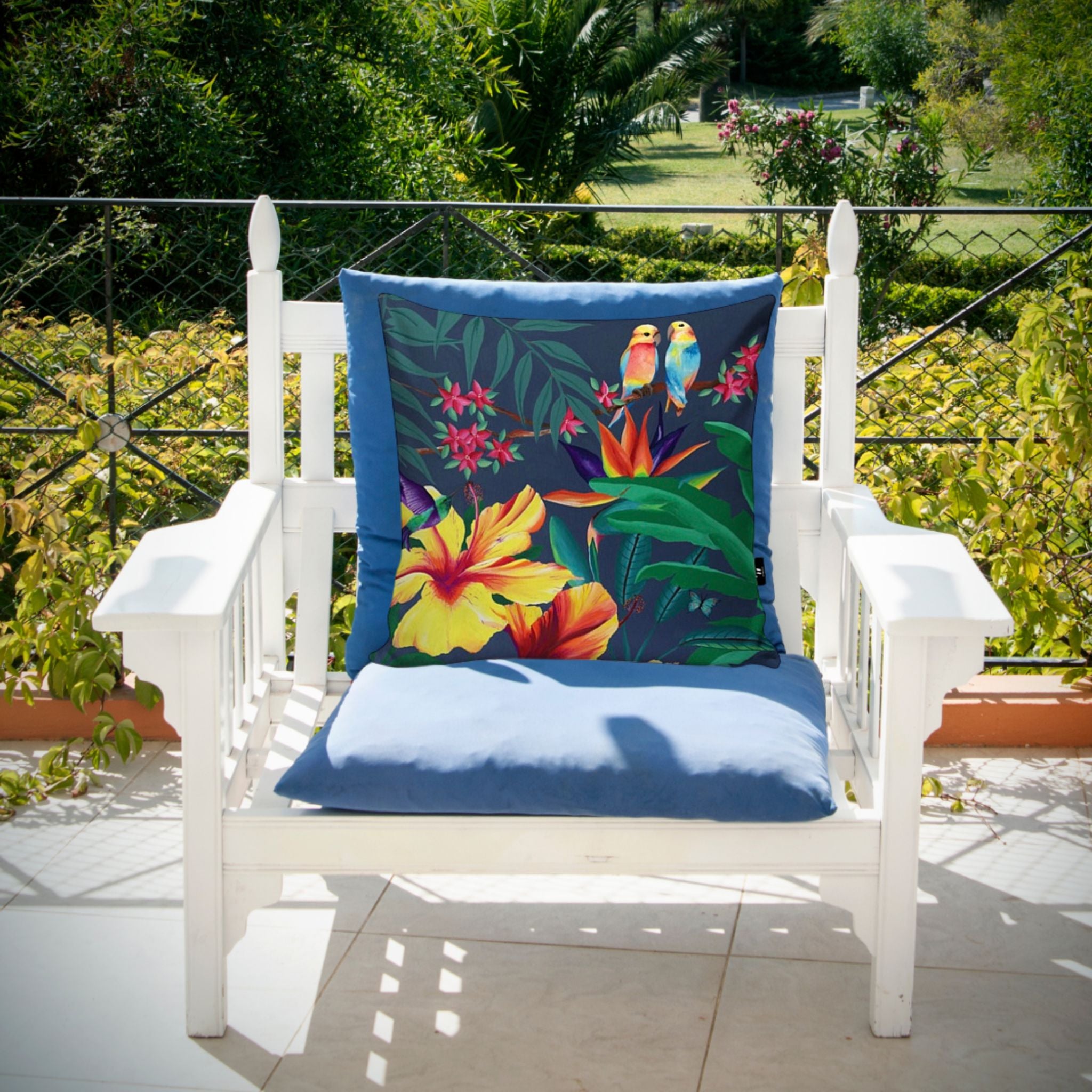 Designer Cushion Cover- Tropical Hibiscus