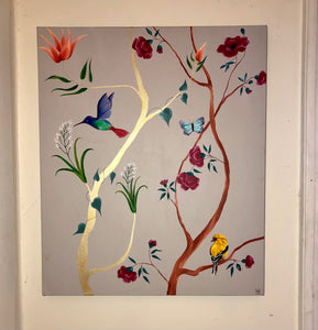 Designer Cushion Cover - Hummingbird