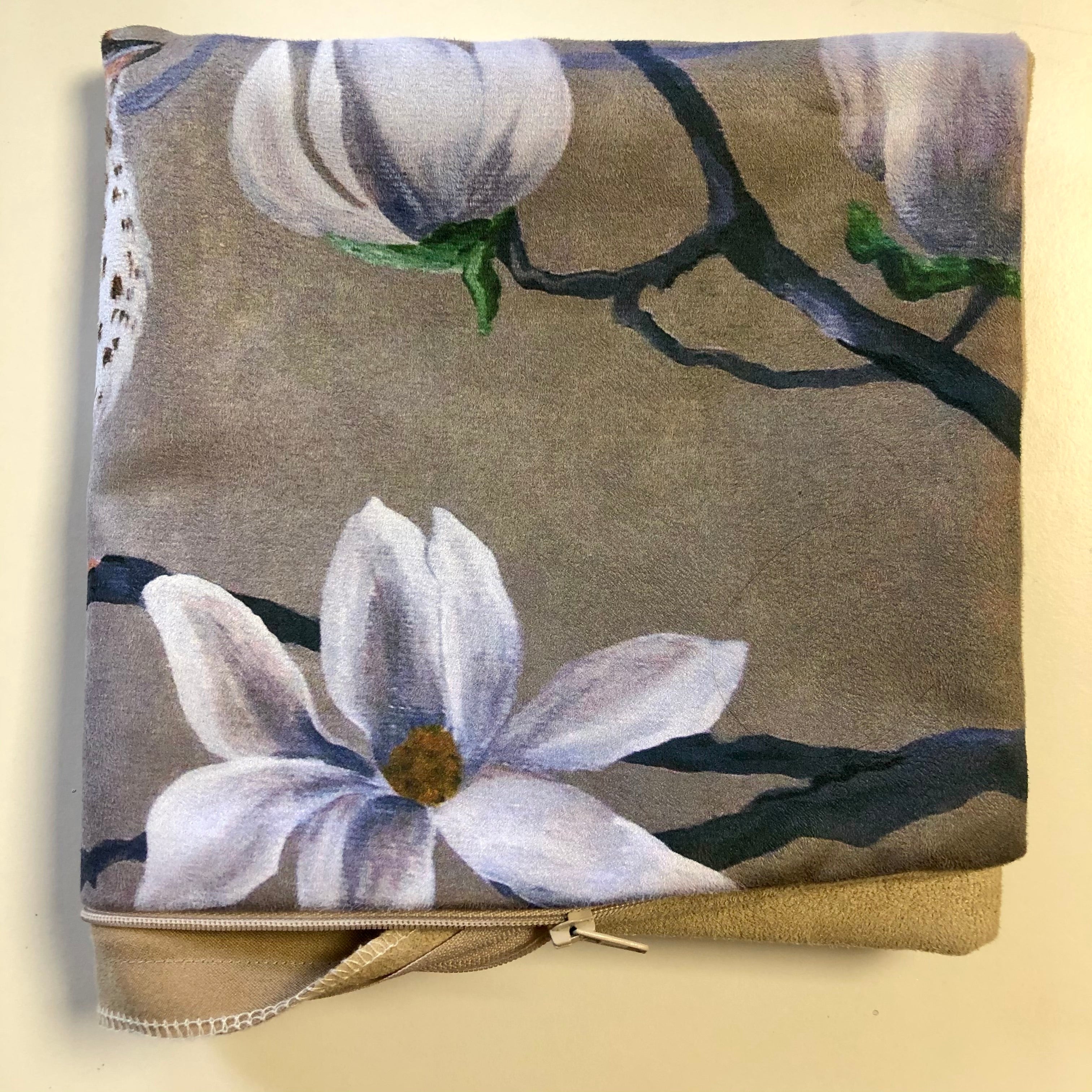 Designer Cushion - Magnolia Flower and Bird